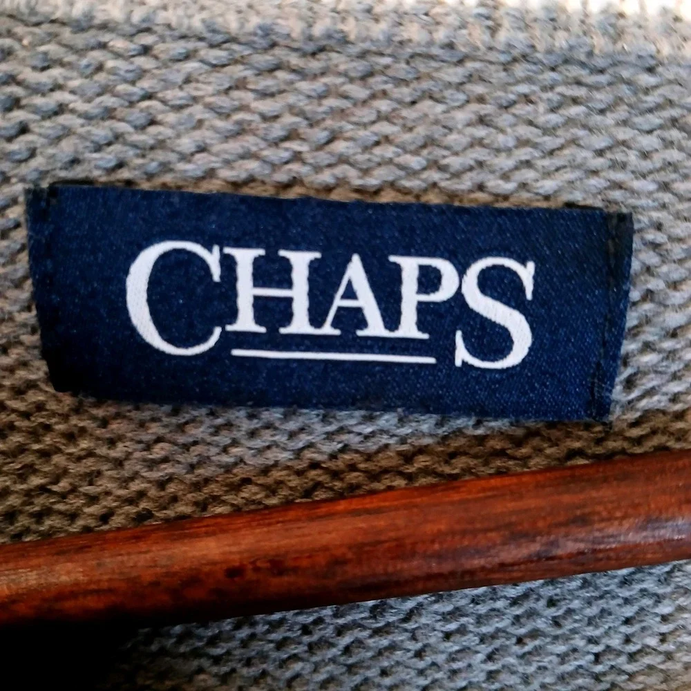 Chaps Mens Gray Crewneck Long Sleeve‎ Sweater 2XLT Big Tall Casual